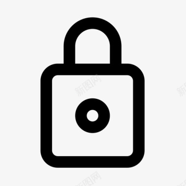 公共标识安全锁挂锁隐私图标