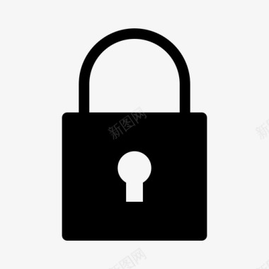 公共标识安全锁定保护安全图标