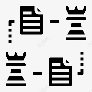 国际象棋标志战略业务国际象棋图标