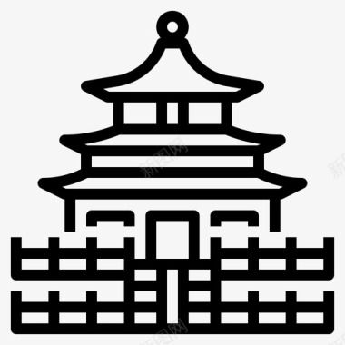 天坛建筑中国图标