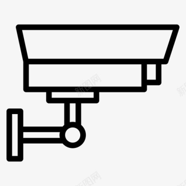 公共标识安全闭路电视摄像机保护安全图标