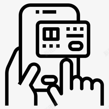移动支付项目移动支付信用卡借记卡图标