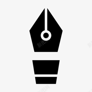 创意羽毛钢笔钢笔设计笔尖图标