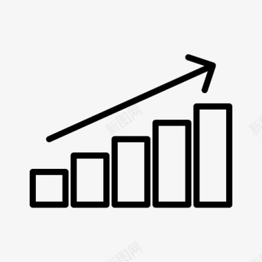 黑色信息图表分析条形图业务增长图标