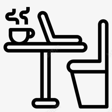 桌子椅子咖啡馆图标
