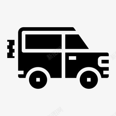 不开车汽车开车旅行图标