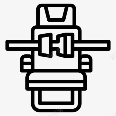 公共标识安全安全带飞机防护图标