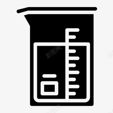 科学小实验烧杯实验室科学图标