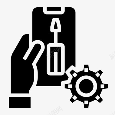 QQ咨询智能手机服务在线咨询图标