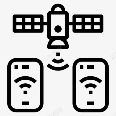 网络手机购物卫星互联网网络图标