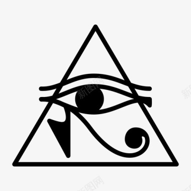 古风文字设计荷鲁斯之眼阴谋超感官图标
