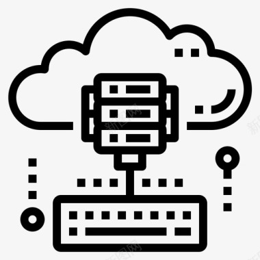 云服务器云服务器云计算数据库图标