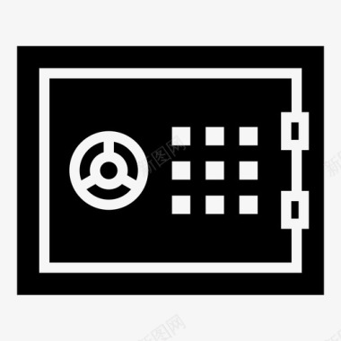 公共标识安全保险箱机场锁图标