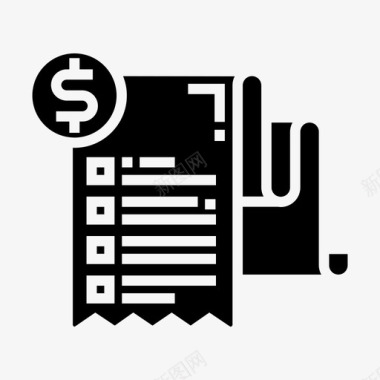 收据收据账单财务图标