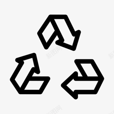 绿色环保图标回收生态再利用图标