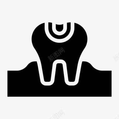 牙科龋齿蛀牙牙齿图标
