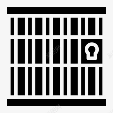 公共标识安全监狱罪犯安全图标