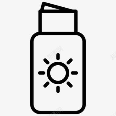 采购产品防晒霜海滩奶油图标