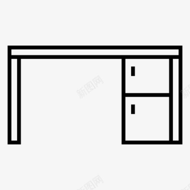 可拆卸办公桌办公桌家具图标