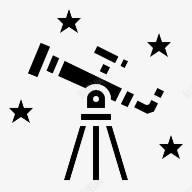 星空星空凝视科学望远镜图标