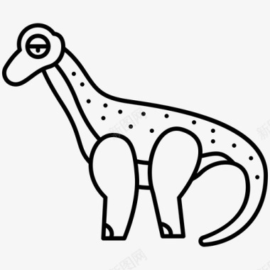 恐龙巨人食草动物图标
