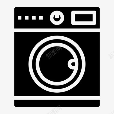 洗衣机洗衣机家用家用设备图标