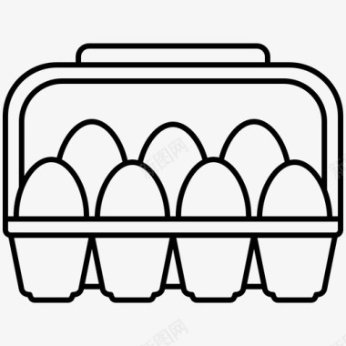 鸡蛋盒装食品图标