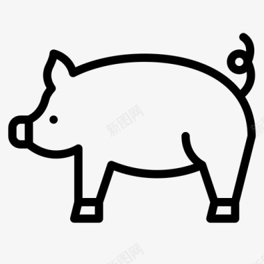 猪动物野生动物图标