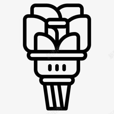 蛋卷冰淇淋蛋卷甜点图标