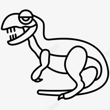 恐龙动物头骨恐龙野兽食肉动物图标