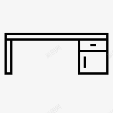 高档商务办公办公桌商务图标