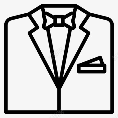 西装外套衣服婚姻图标