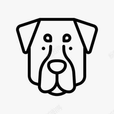 罗威犬品种狗图标