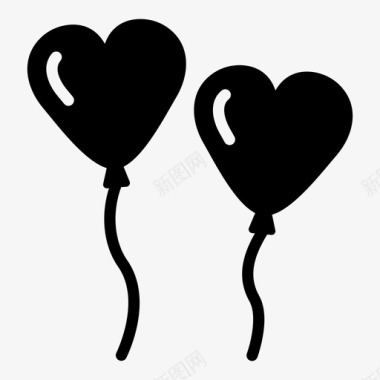 气球心气球爱情浪漫图标