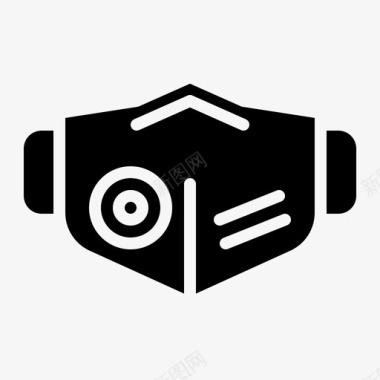 公共标识安全面罩污染防护图标