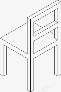 椅子3d家具图标