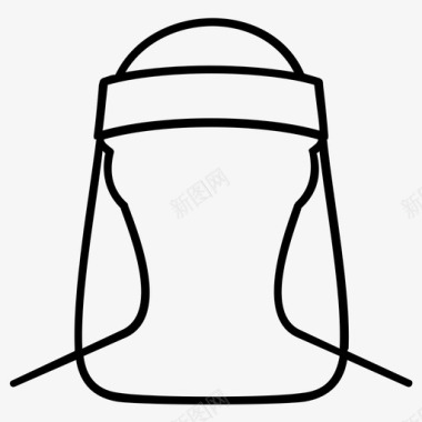 公共标识安全面罩冠状病毒保护器图标