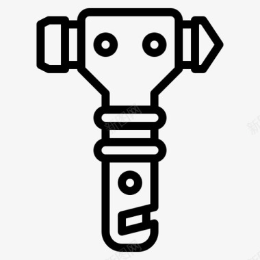 公共标识安全玻璃破碎机安全图标