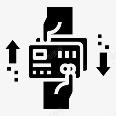 科技矢量金融插画信用卡商业借记卡图标