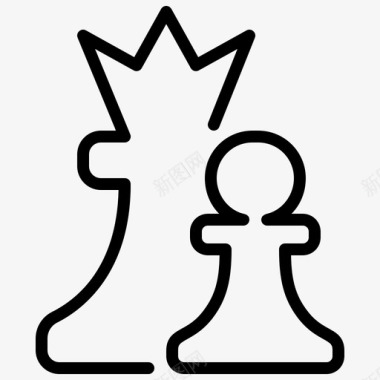 国际象棋棋子皇后图标