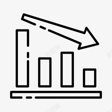 降价到底降价商业图表图标