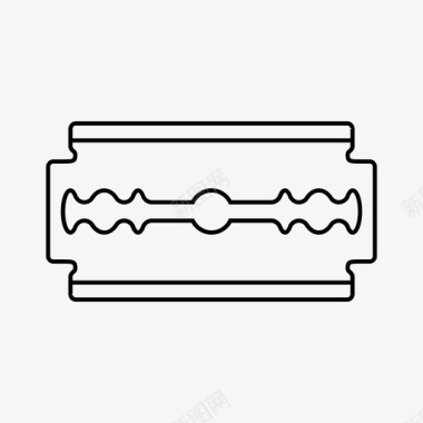 矢量修剪剃刀刀片切割图标