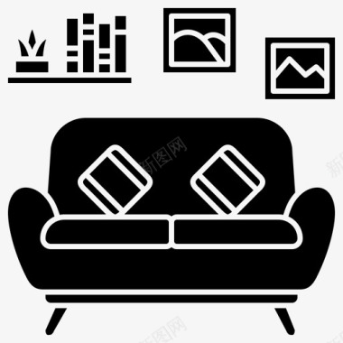 座椅沙发舒适客厅图标