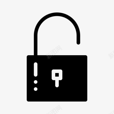 公共标识安全解锁自由打开图标