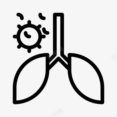 肺状况肺冠状病毒冠状病毒19图标