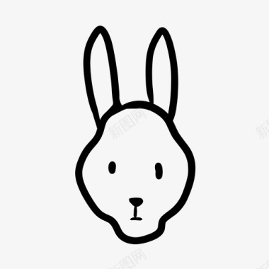 画兔子动物兔子图标