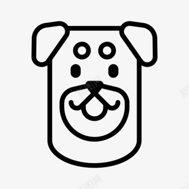 罗威犬品种狗图标