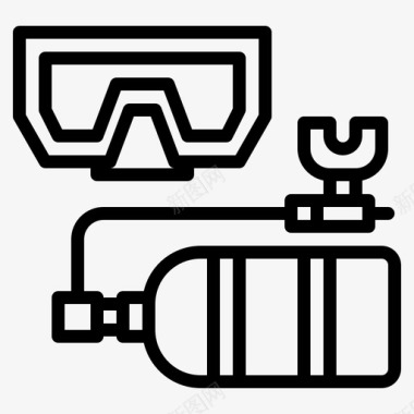 运动和比赛鞋潜水活动比赛图标