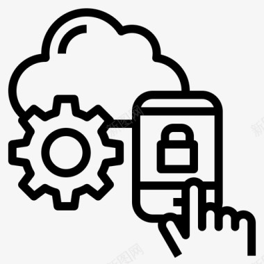 公共标识安全云访问密钥图标