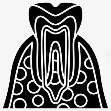 支撑人体牙齿解剖学牙龈图标